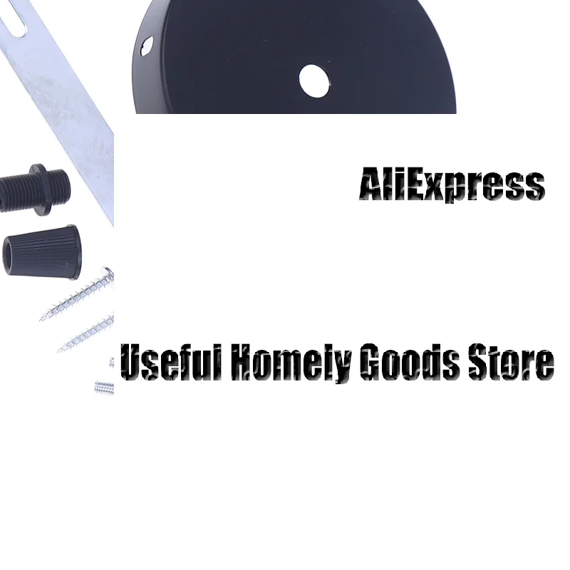 

AC 90-260V Black Silver Bronze Ceiling Plat Wall Sconce Mount DIYLight Fitting Lamp Base Vintage Pendant Lamp 100*20mm Disc Base