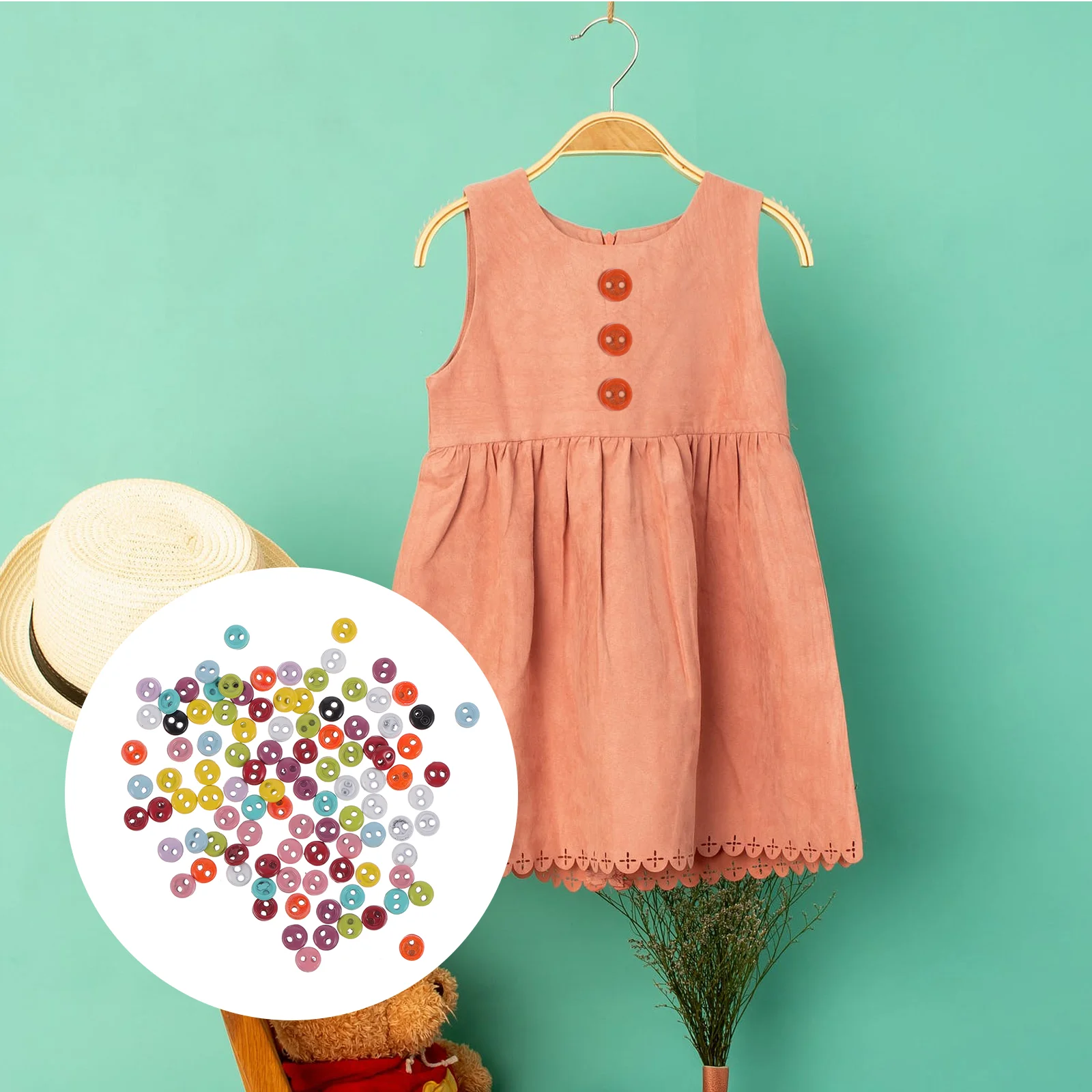 Mini-knop kleden baby's poppen elegante metalen vervangende knoppen kind jungle dier