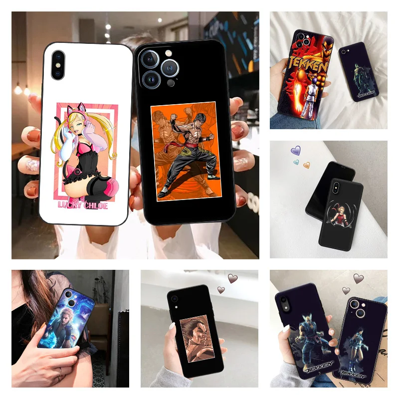 Phone Case for iPhone 16ProMax 14 13 15 Pro Max 12 11 XR SE 7 8 16 Plus Cartoon Fashion TEKKEN 7 Soft Black Silicone Cover