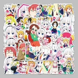 50pcs Anime Miss Kobayashi's Dragon Maid Series Graffiti Stickers Suitable for Wall Room Decoration DIY Sticker Pack Wholesale