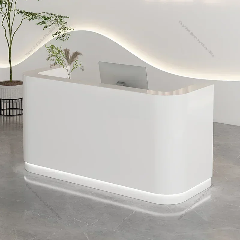 

Italian Style Beauty Salon Reception Desks Simplicity Clothing Store Reception Desk Hotel Office Furniture Meja Resepsionis HBRD