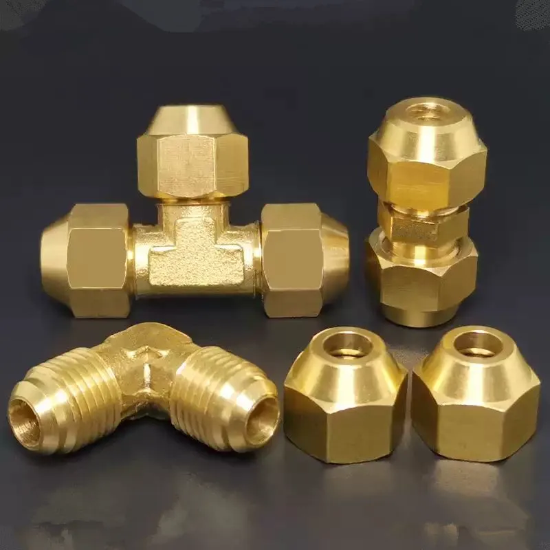 copper Flaring connect 4mm 6mm 8mm 10mm 12mm 14mm 16mm brass fitting copper expansion estuary flared Adapter Connector