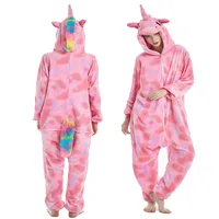 Women Animal Kigurumi Pajamas Winter Thick Flannel Sleepwear Adult Hooded Pyjama Homewear Halloween Cosplay Party Costumes - Image 5