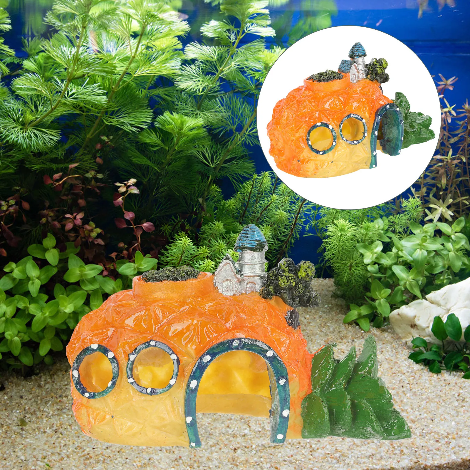 

Landscape Castle Resin Aquarium Statue Fish Tank Ornament Underwater Stone Rockery For Aquarium Decor Simulated Castle Resin