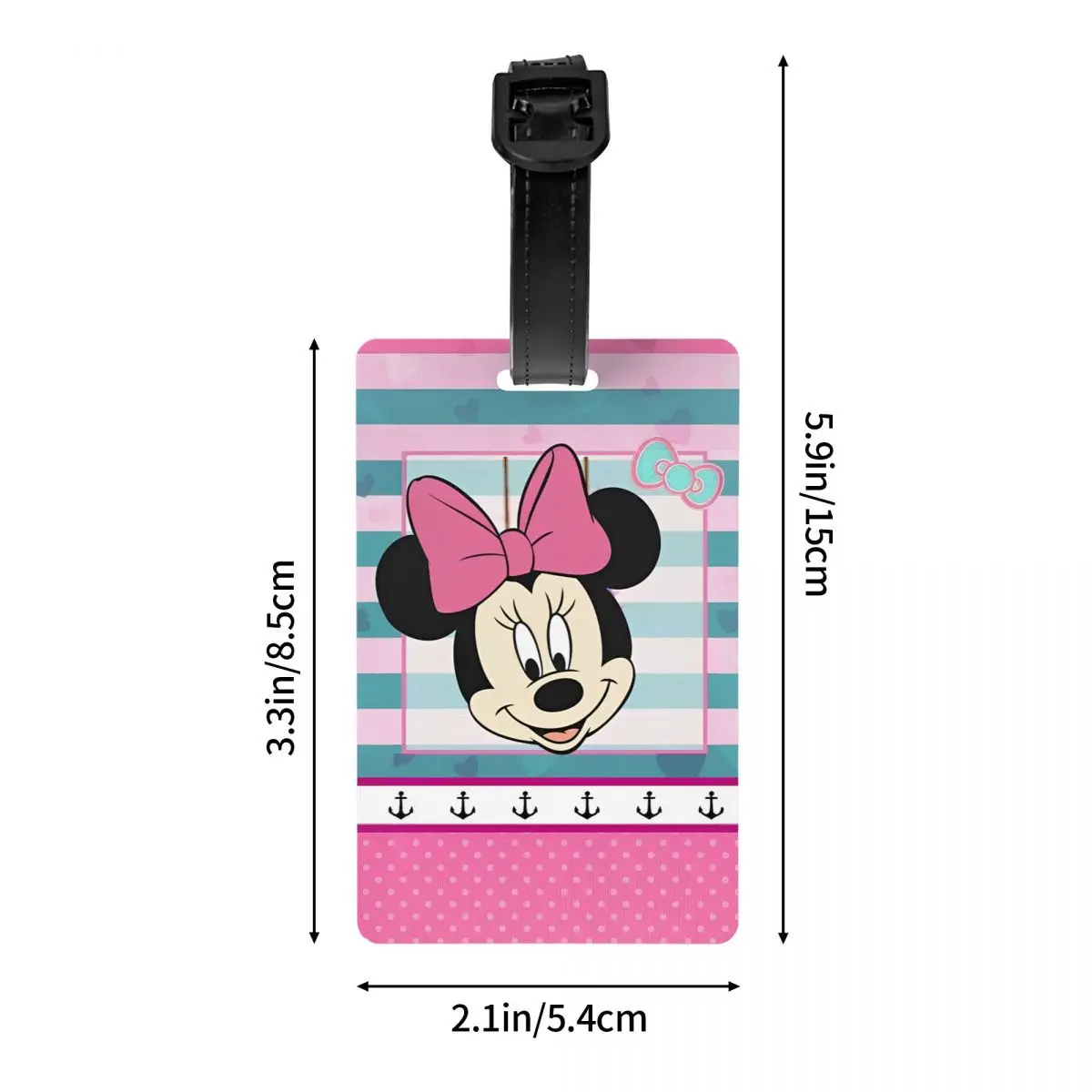 Cartoon niedlichen Minnie Mickey Mouse Gepäck anhänger Reise rosa tragbare Etikett Gepäck tasche Fall Tags Name ID Adresse Männer Gepäck anhänger