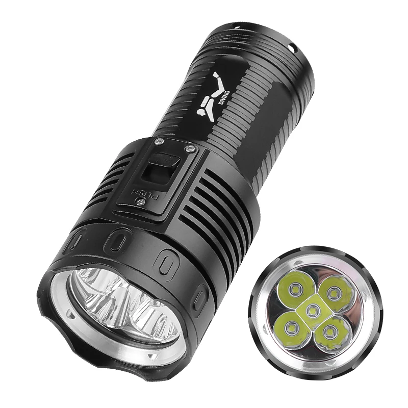 30W high power LED bright flashlight 5 light strong IPX8 waterproof long life professional diving heat dissipation 4 adjustment