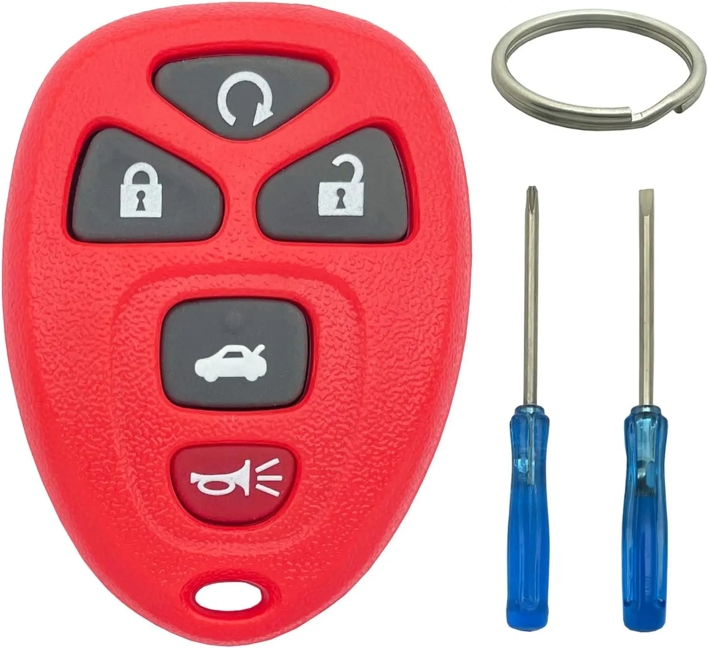 

Key Fob Cover Case Shell Fit for Chevy Impala 2006-2013 Cadillac DTS Buick Lucerne Chevrolet Monte Carlo 5 Buttons