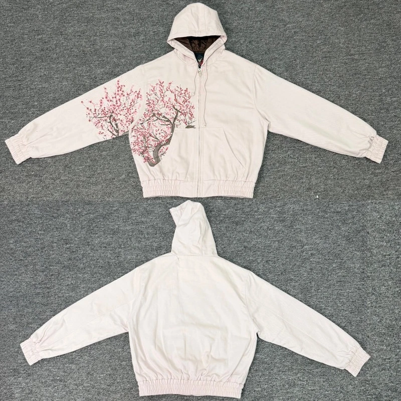 

Winter Trend Derschutze Jacket High Street Casual Men's Flower Embroidery Logo Hooded Coat New Style Derschutze Jackets