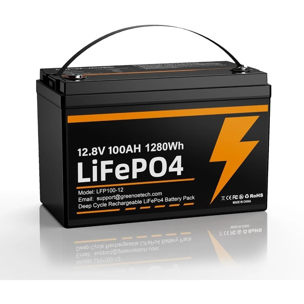 12V 100Ah LiFePO4 Battery Group 31 with 100A BMS, 15000+ Cycles Lithium Battery for Solar, RV & Marine