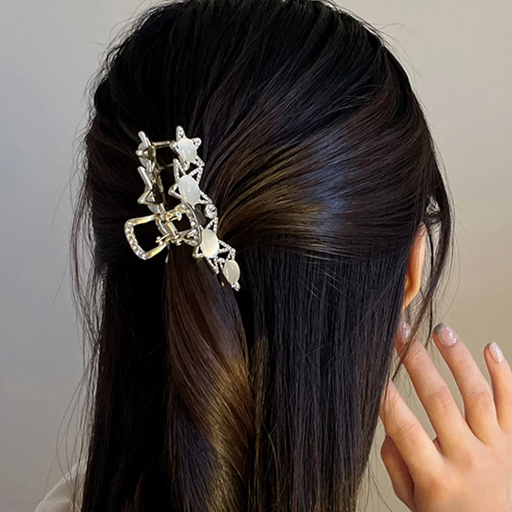 

Rhinestone Claw Clips for Women Hair Barrettes Cat Rhinestones Golden Decor Miss