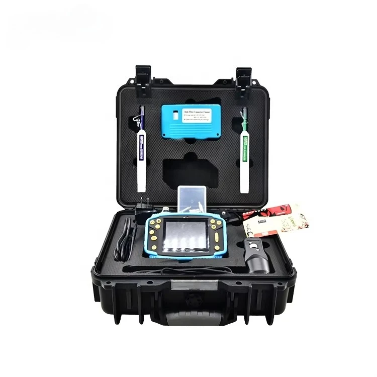 Fiber Optic Inspection Handheld Video Optical Microscope With Cleaning Tool Kits For Inspecting Fiber End Face