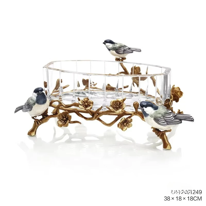 Luxury crystal glass fruit bowl latest design home decoration, wedding hotel and villa