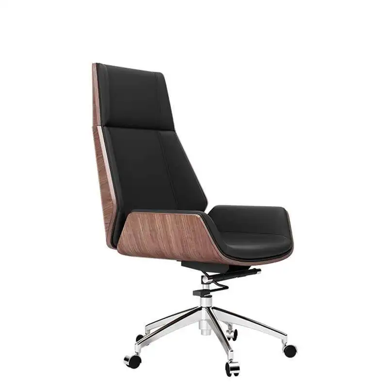 Sillón de oficina con reposabrazos de cuero cómodo, sillas de oficina para juegos, sillas de oficina con ruedas, sillas de acento, muebles Rome