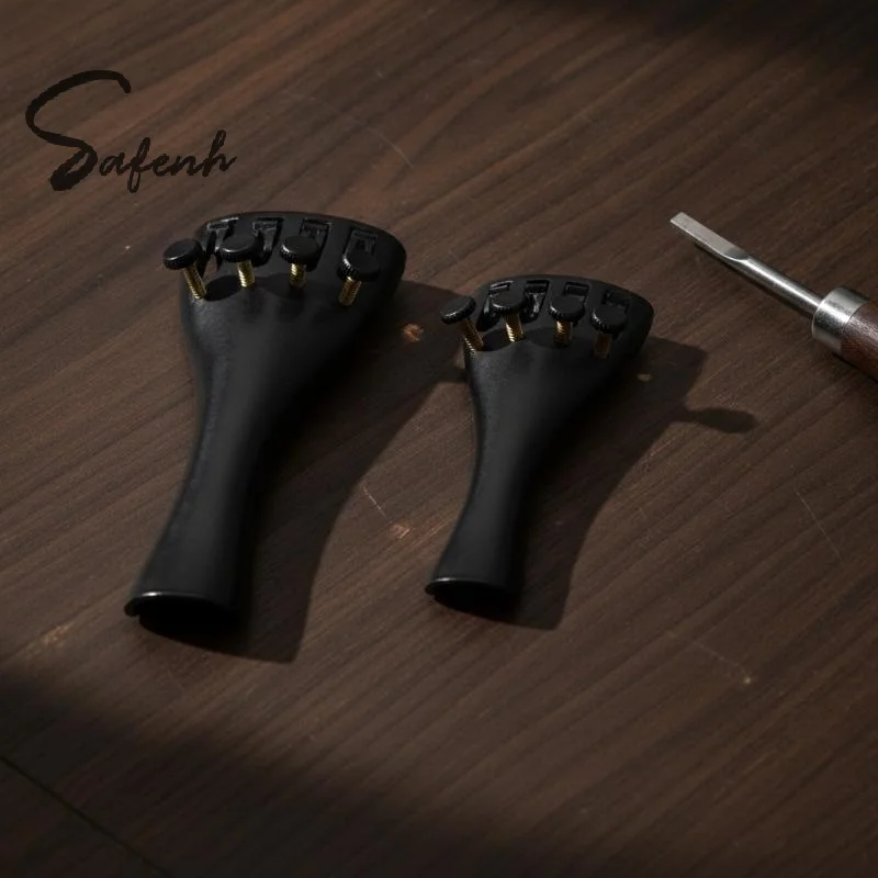 Carbon Fiber Violin/Viola Tailpiece With Tailgut Rope Fine Tuners 4/4 3/4 1/2 1/4 1/8 1/10 Size Violin Accessories