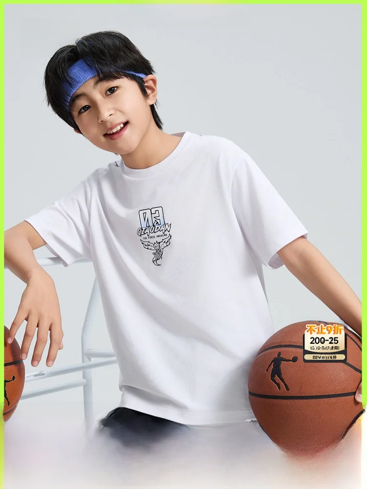 boys'-cool-sensation-short-sleeve-t-shirt-2026-summer-new-large-children's-sports-top-breathable-cotton-polyester-blend