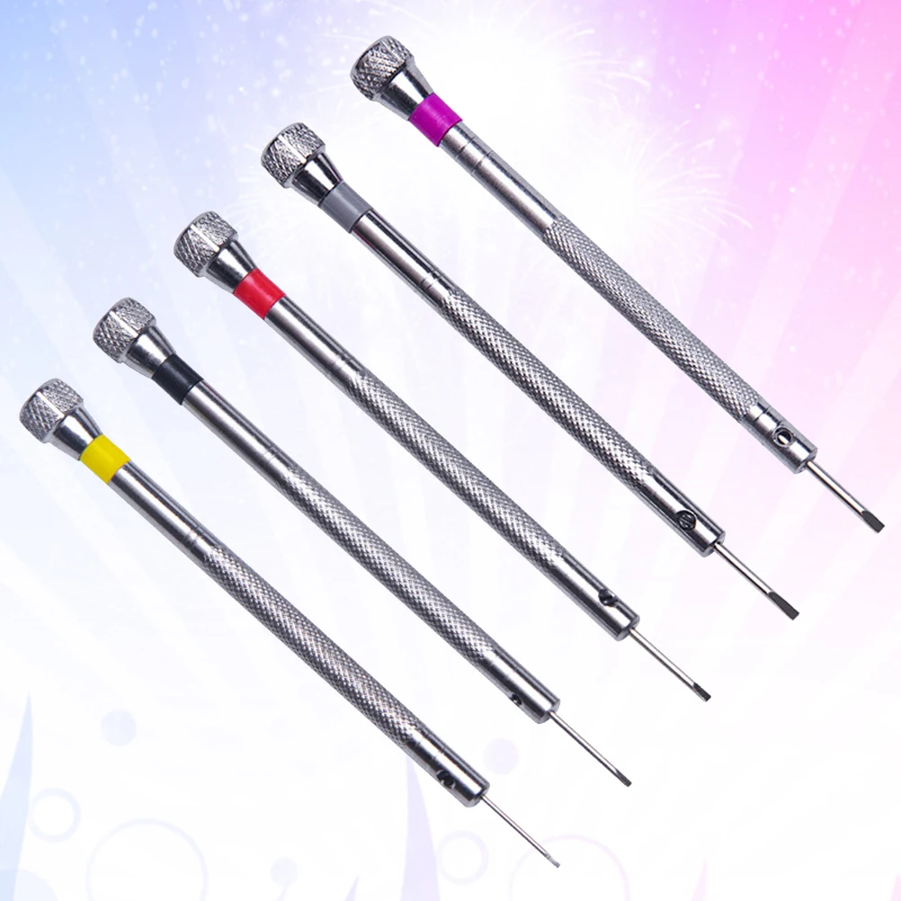 5pcs Watch Repair Screwdriver Kit Eyeglasses Repair Tools For Replacement Watchmakers Collectors Portable Durable
