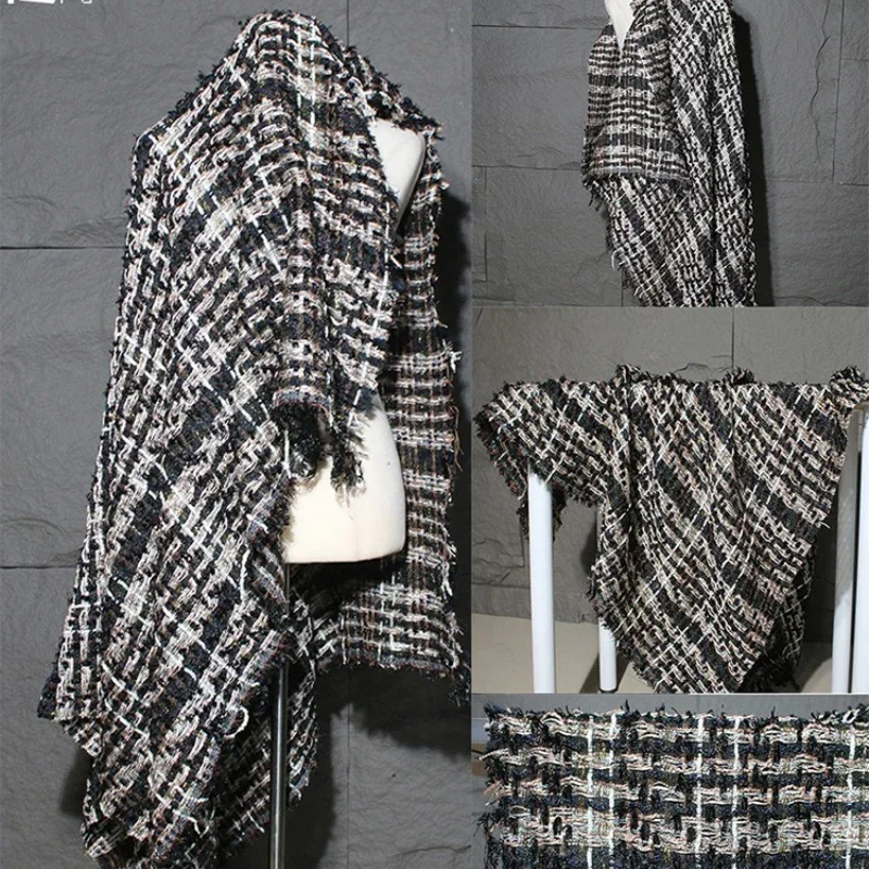 

Золотая тканая осенне-зимняя маленькая ароматная ткань для модного твидового платья, сумка, дизайнерская ткань, художественные ремесла, швейный материал