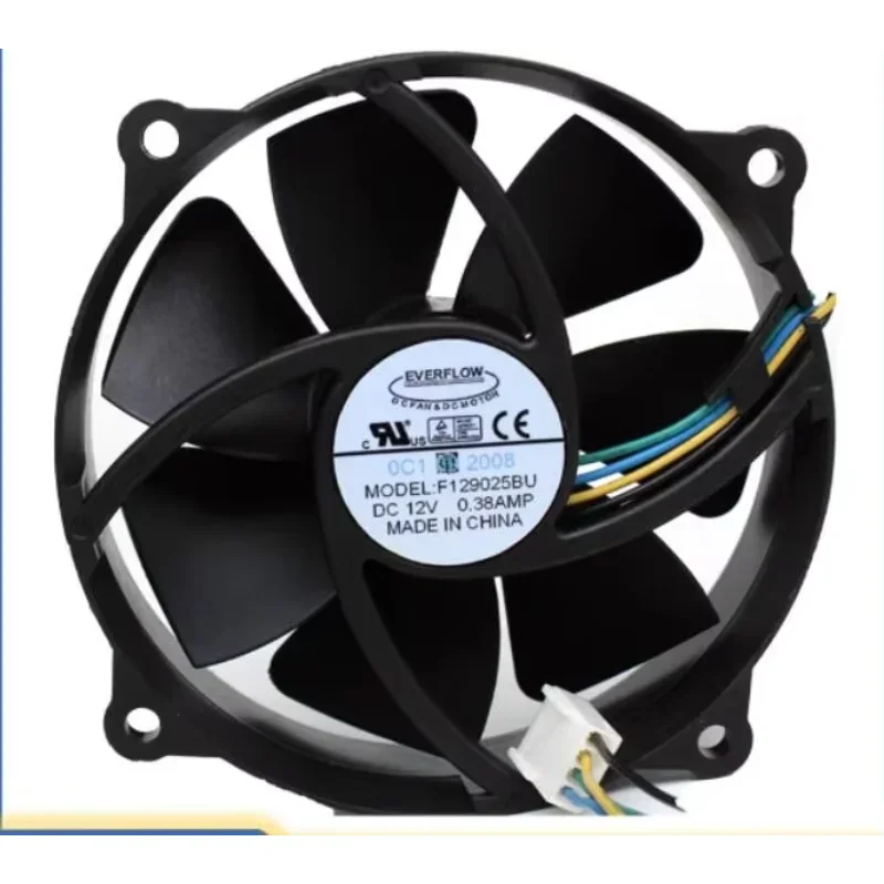 

Вентилятор охлаждения сервера EVERFLOW F129025BU DC 12V 0.38AMP 90x90x25мм, 4-проводной