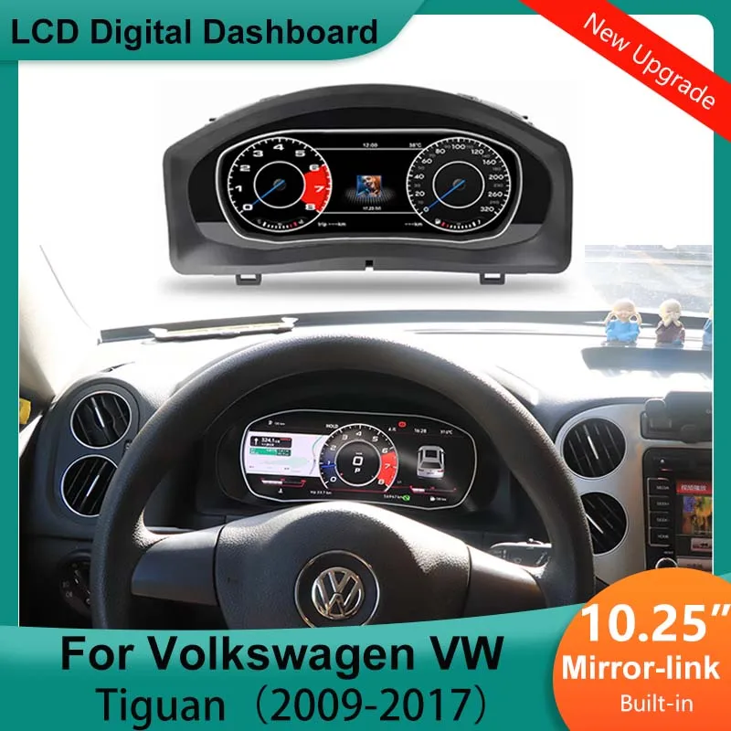 

Digital Dashboard Panel Virtual Instrument Cluster CockPit LCD Speedometer for Volkswagen VW Tiguan 2009-2017 Full LCD Screen