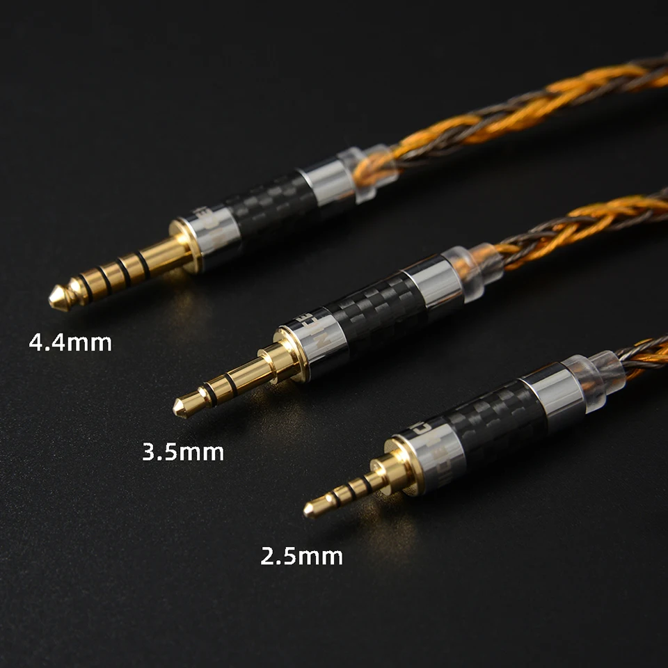 NICEHCK C8-1 8 الأساسية الفضة مطلي 2.5/3.5/4.4 مللي متر كابل متوازن إلى 0.75 0.78 2pin/mmcx موصل Hifi ترقية كابل ل DB3 TFZ