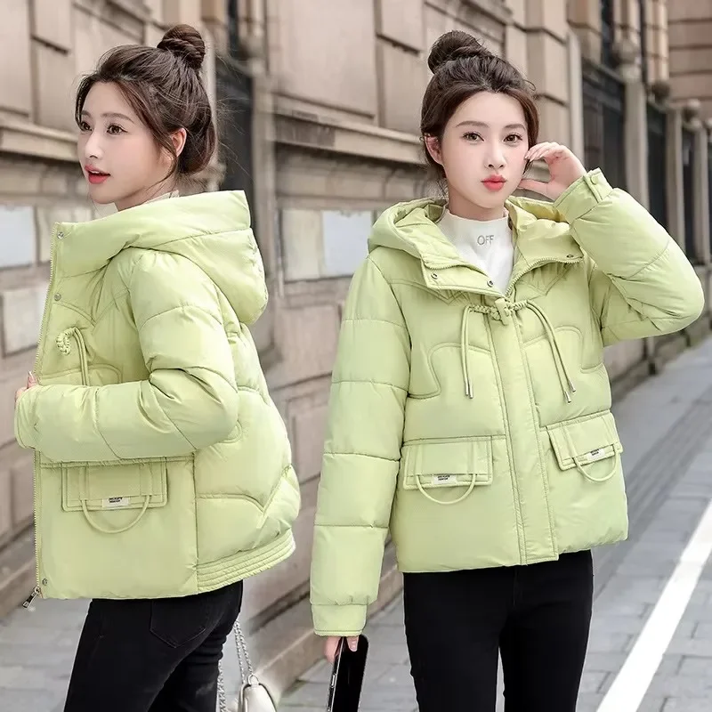 

Winter Jacket Women Parkas 2025 New Korean Down Cotton Short Jackets Coat Female Casual Tops All-match Parka Ladies Outerwear