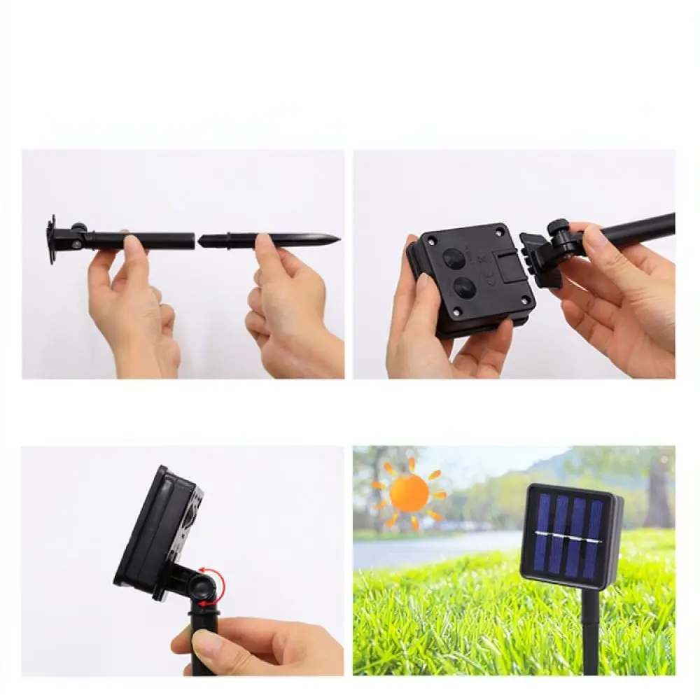 LED Solar Fairy String Lights Outdoor Waterproof Decorative Lamp For Garden Patio Yard Christmas Wedding Festival Illumination