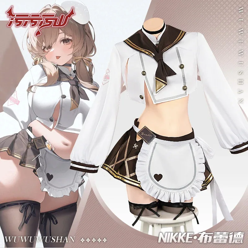 

Bready Cosplay Anime Game NIKKE：The Goddess Of Victory Sweet Midriff Sexy Kawaii Dress Lolita BBW Girls Wear Cos Customized