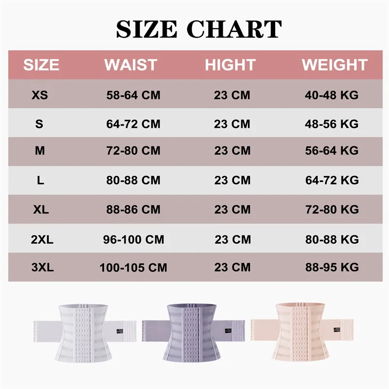 MiiOW Waist Trainer Corset Women Binders Shapers Tummy Wrap Body Shapewear Slimming Belt Flat Belly Workout Postpartum Girdle