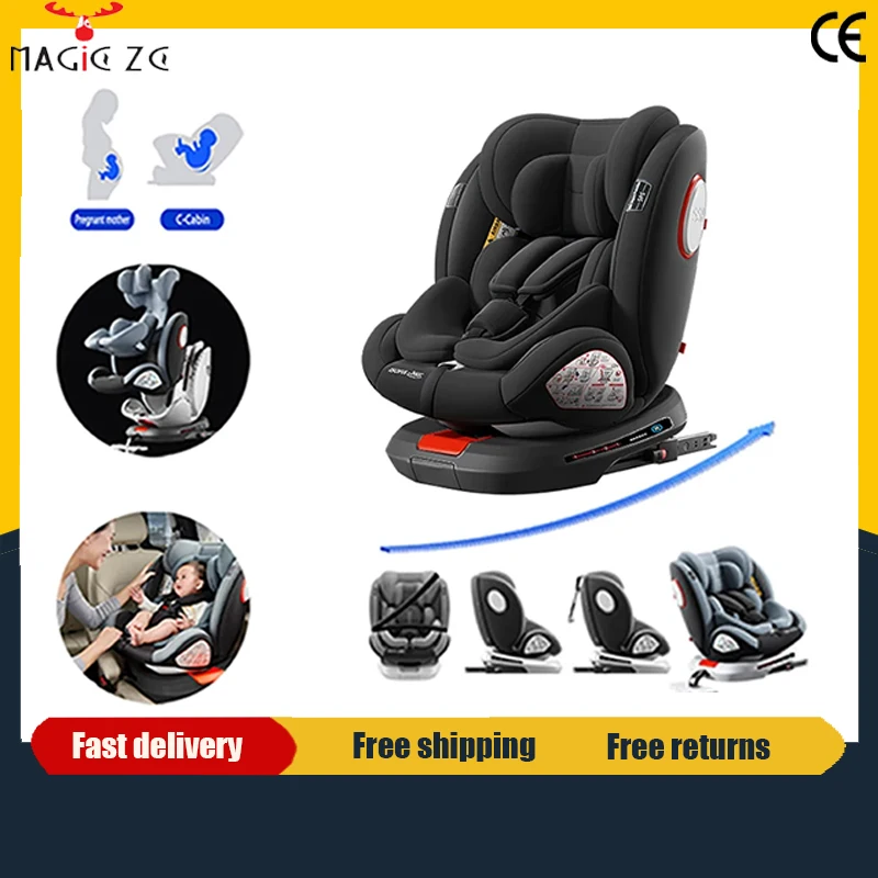 Sièges auto pour enfants avec ISOFIX pour bébé, angle de rotation réglable à 360°, 0-12 ans, siège auto adapté avec repose-pieds