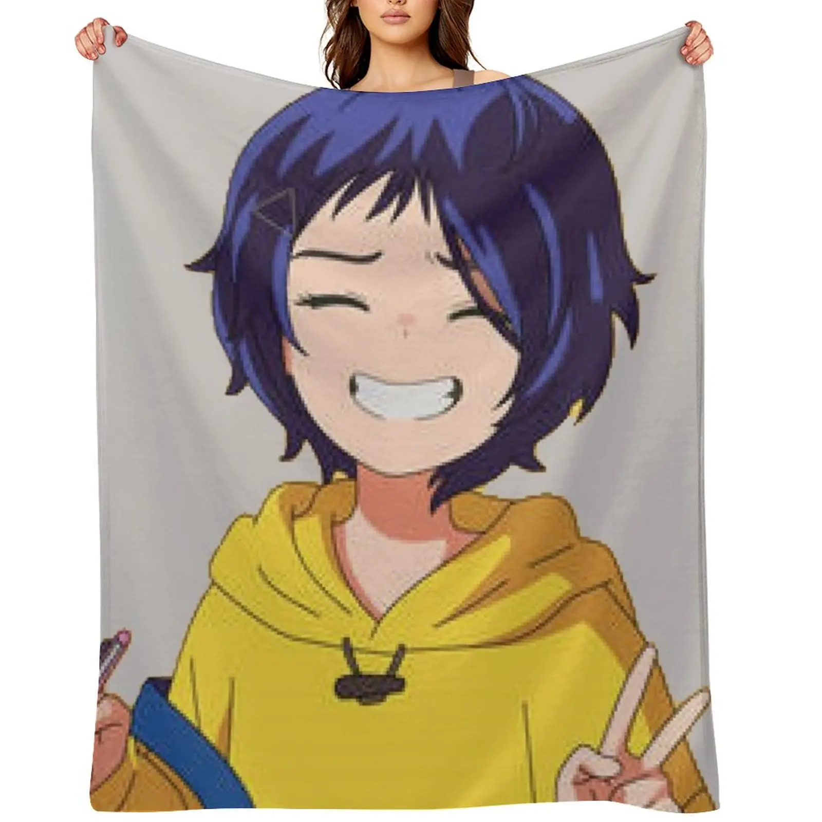 

Ai ohto wonder egg priority anime Throw Blanket Nap Retros Single Blankets