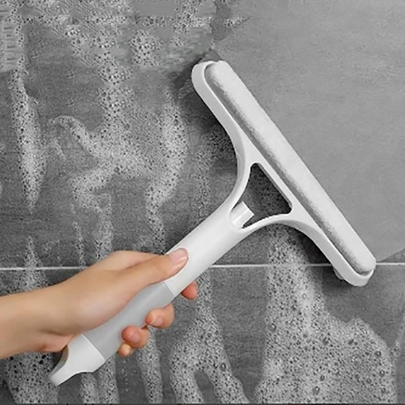 3 in 1 Car Glass Cleaning Wiper with Spray Bottle Squeegee Car Door Window Cleaner Microfiber Scrub Multi Function Tool Parts