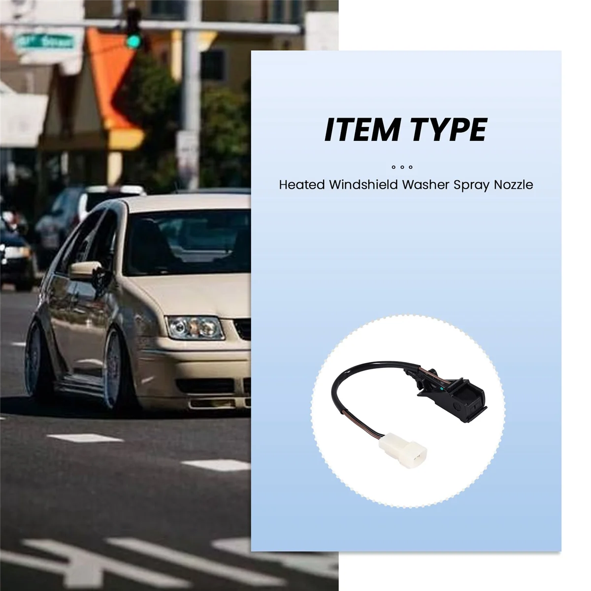 Ugello spruzzatore lavavetri riscaldato per auto per Bora MK4 Golf MK4 Passat B5 Beetle Skoda Rapid SEAT 6E 0955986 B—L49A