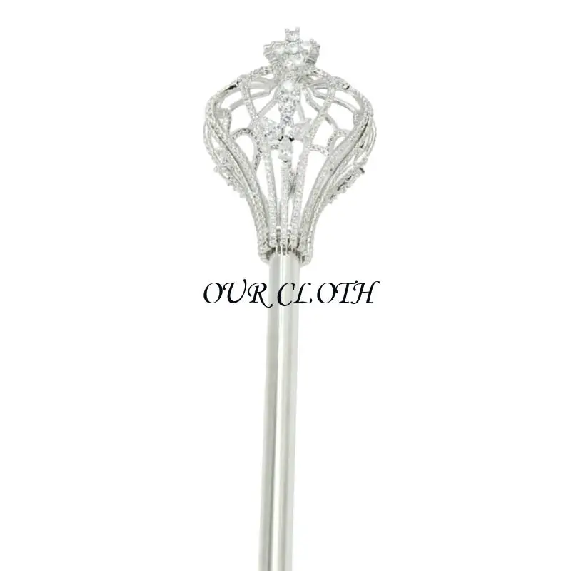 Luxury Rhinestones Royal Scepter Costume Prop For Princess Pageants Wedding Event And Christmas Celebrations Y1AC