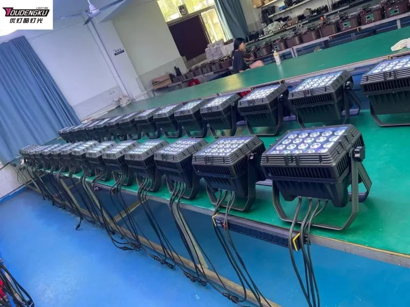 

6 pieces 24*18W RGBWA UV 6IN1 Multi-Color DMX 512 waterproof LED Wall Washer Floodlight Outdoor IP 65 led City Color wash light