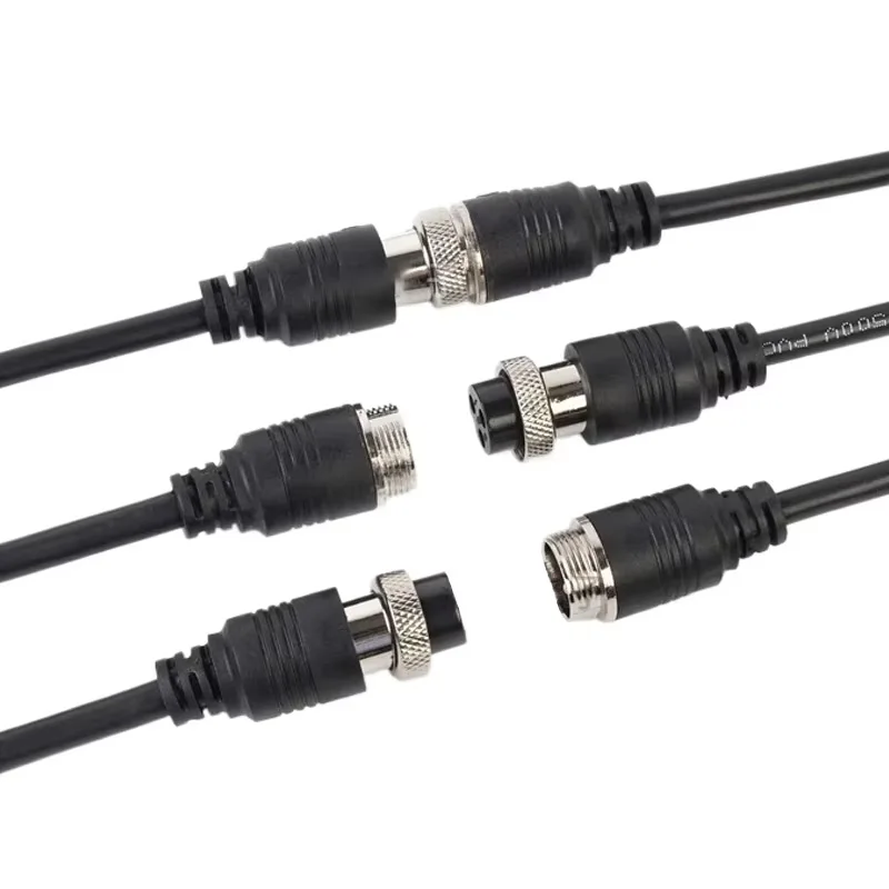 GX16 Male to Female Extension Cord  2 3 4 5 6 7 8 9 10 Pin Aviation Plug Cable 16mm Aviation Socket Connector 30cm-3M Line