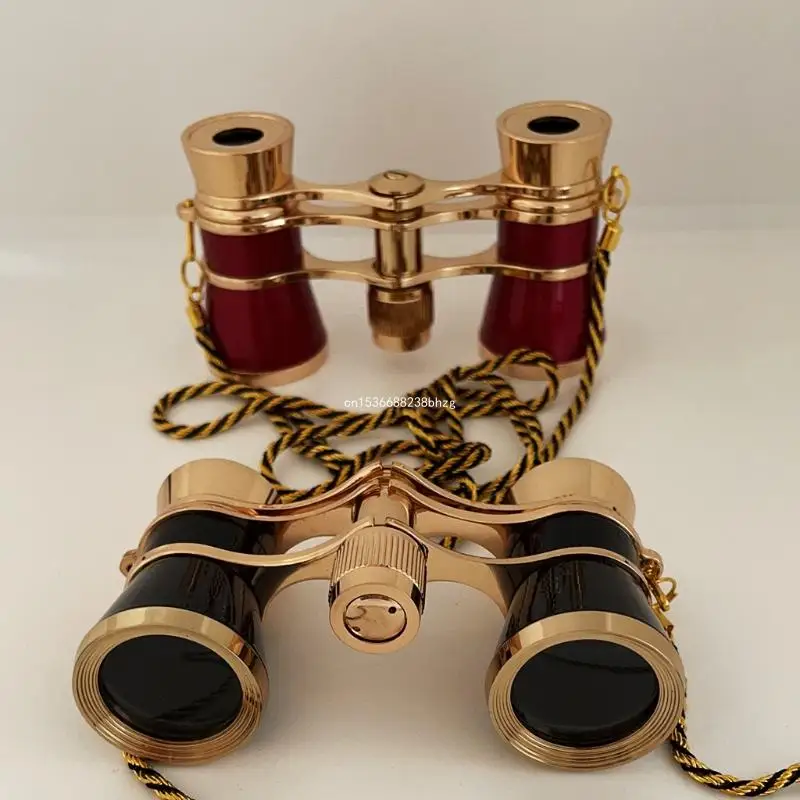 Opera Glasses Binoculars 3X25 Theater Glasses Mini Binocular Compact Lightweight with Chain Adults Kids Women in Concert