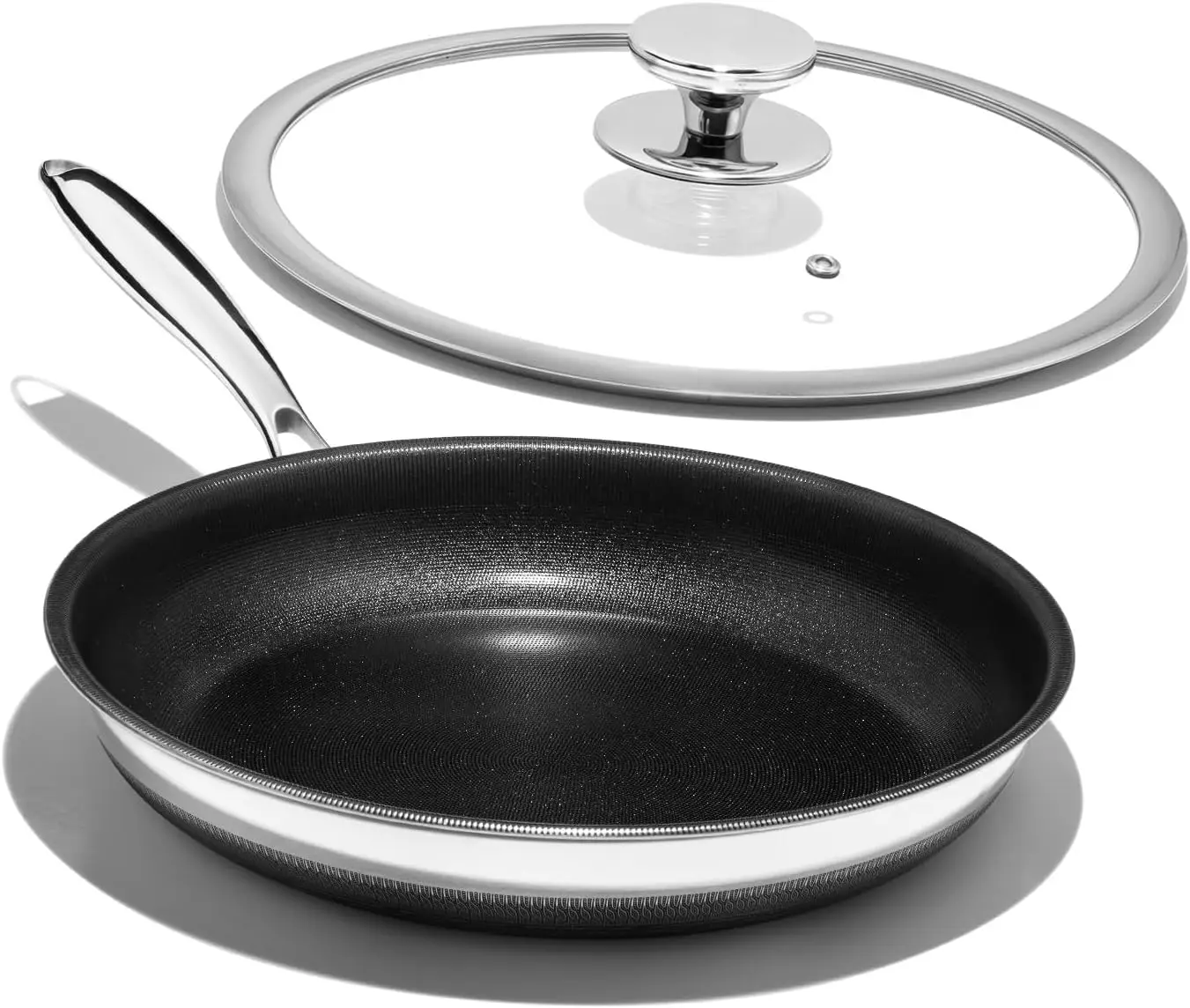 

Non-Stick Pan Set — Titanium Ceramic Pan with Lid, Heat-Resistant Handle, Dishwasher and Oven Safe, Suitable for All Stovetops