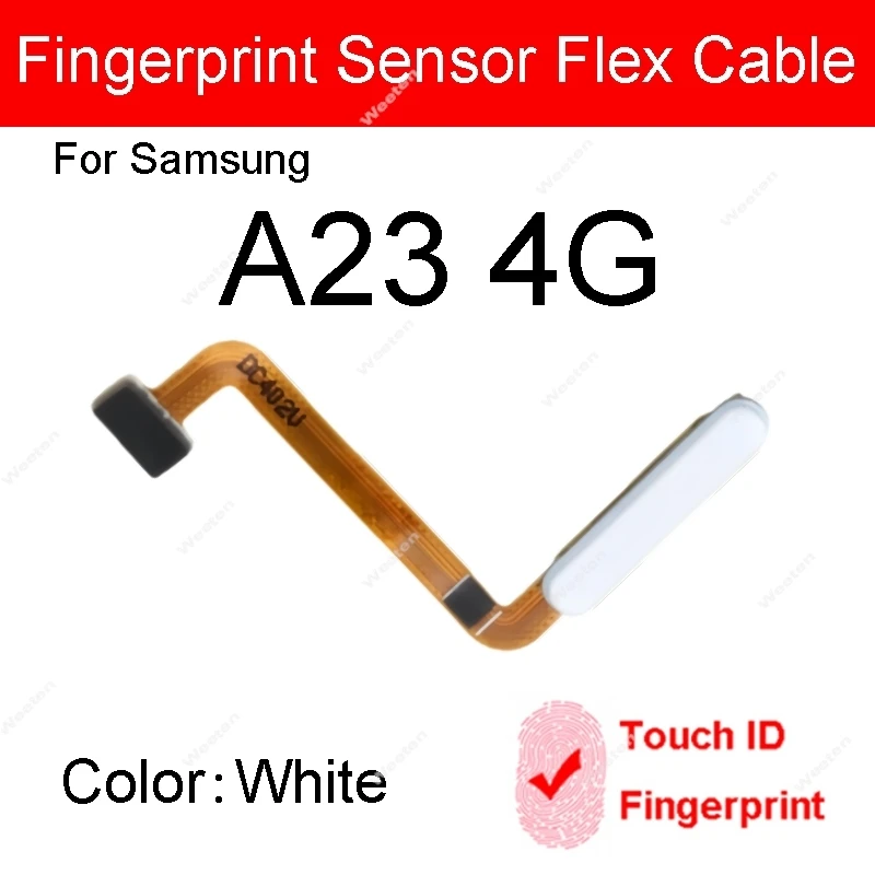 Return Menu Home Button Flex Ribbon For Samsung Galaxy A23 4G A23 5G A235F A236B Fingerprint Scanner Flex Cable Accessory Parts