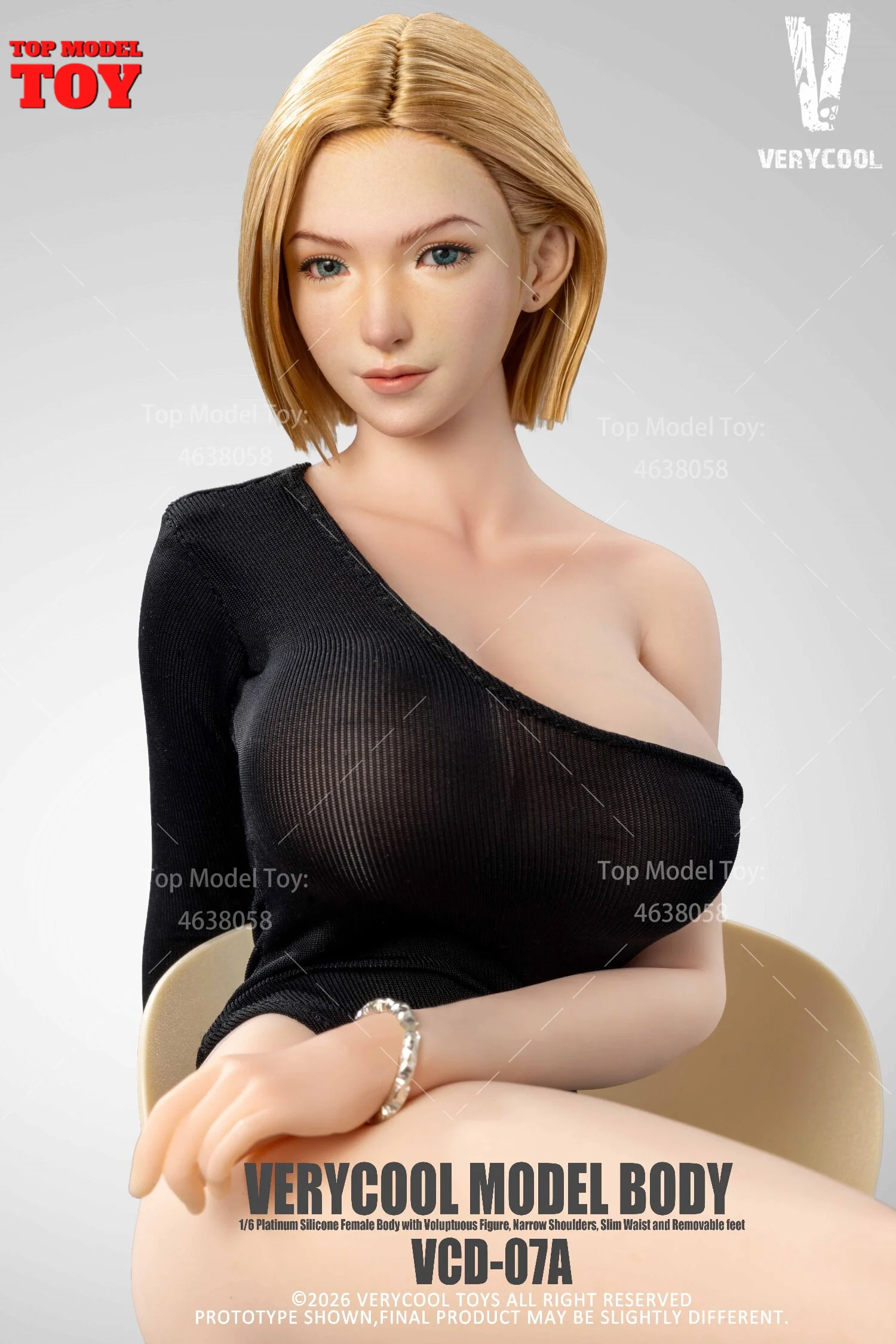 VERYCOOL VCD-07 1/6 Scale Big Breast Silicone Female Seamless Body with Makeup and Clothes 12'' Soldier Action Figure Model Doll