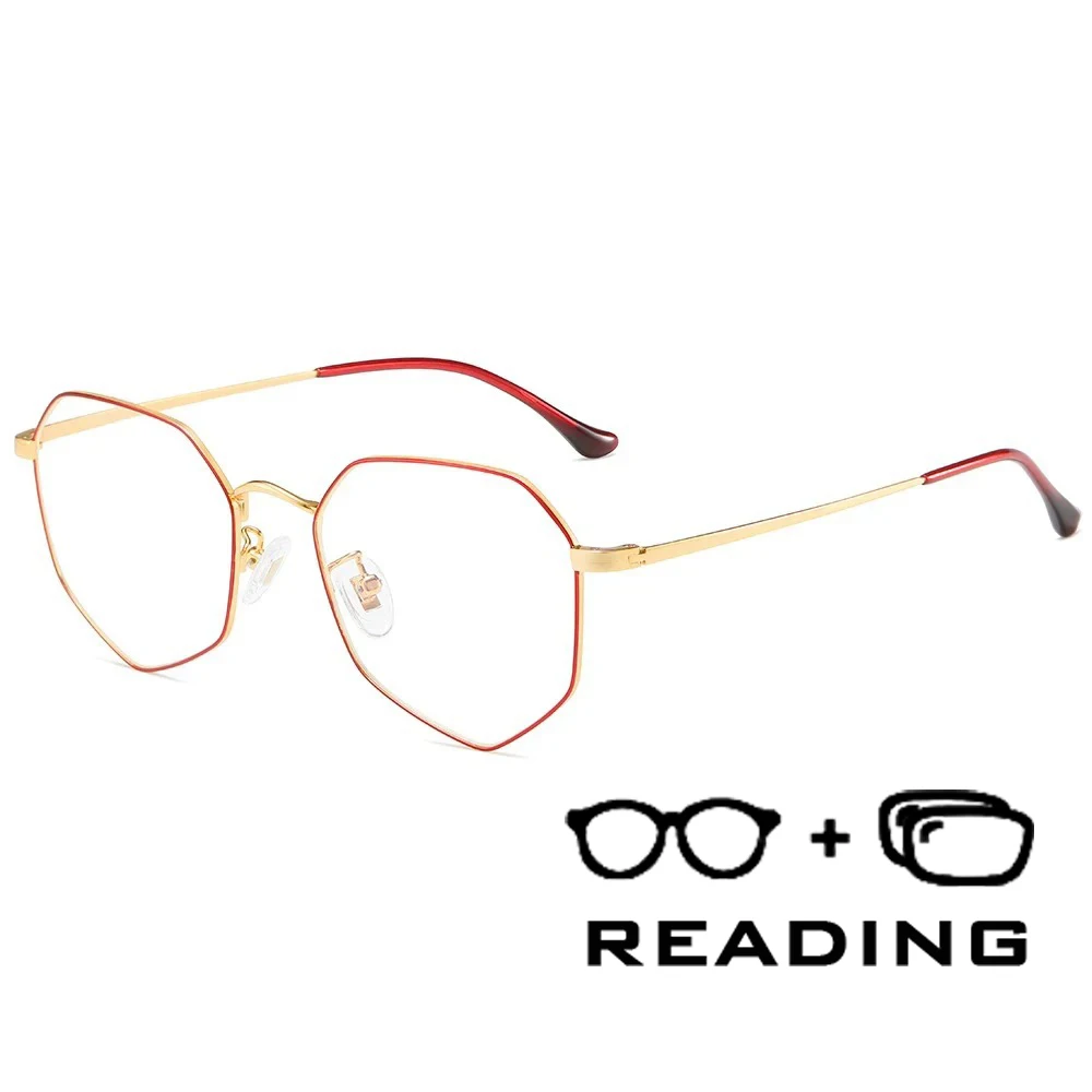

VEITHDIA Blue Light Blocking Reading Glasses Alloy Glasses Frame For Female Polycarbonate Lens +1.00 +1.50 +2.00 +2.50 R000003