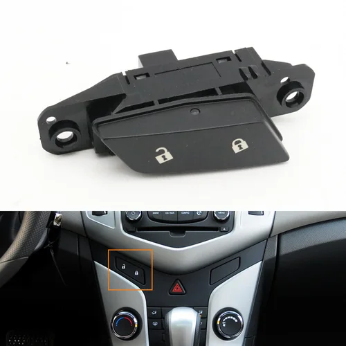 Soarhorse-botón de control del interruptor de desbloqueo de cerradura Central de puerta de seguridad eléctrica para coche, para Chevrolet Cruze Orlando