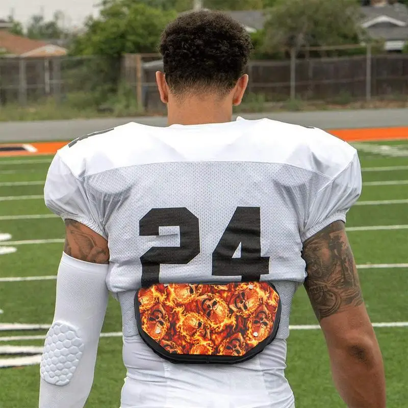 Football Back Plate Professional Kids Football Backplate Hard Outer Shell Rear Lower Back Protector Lower Back Pads Football