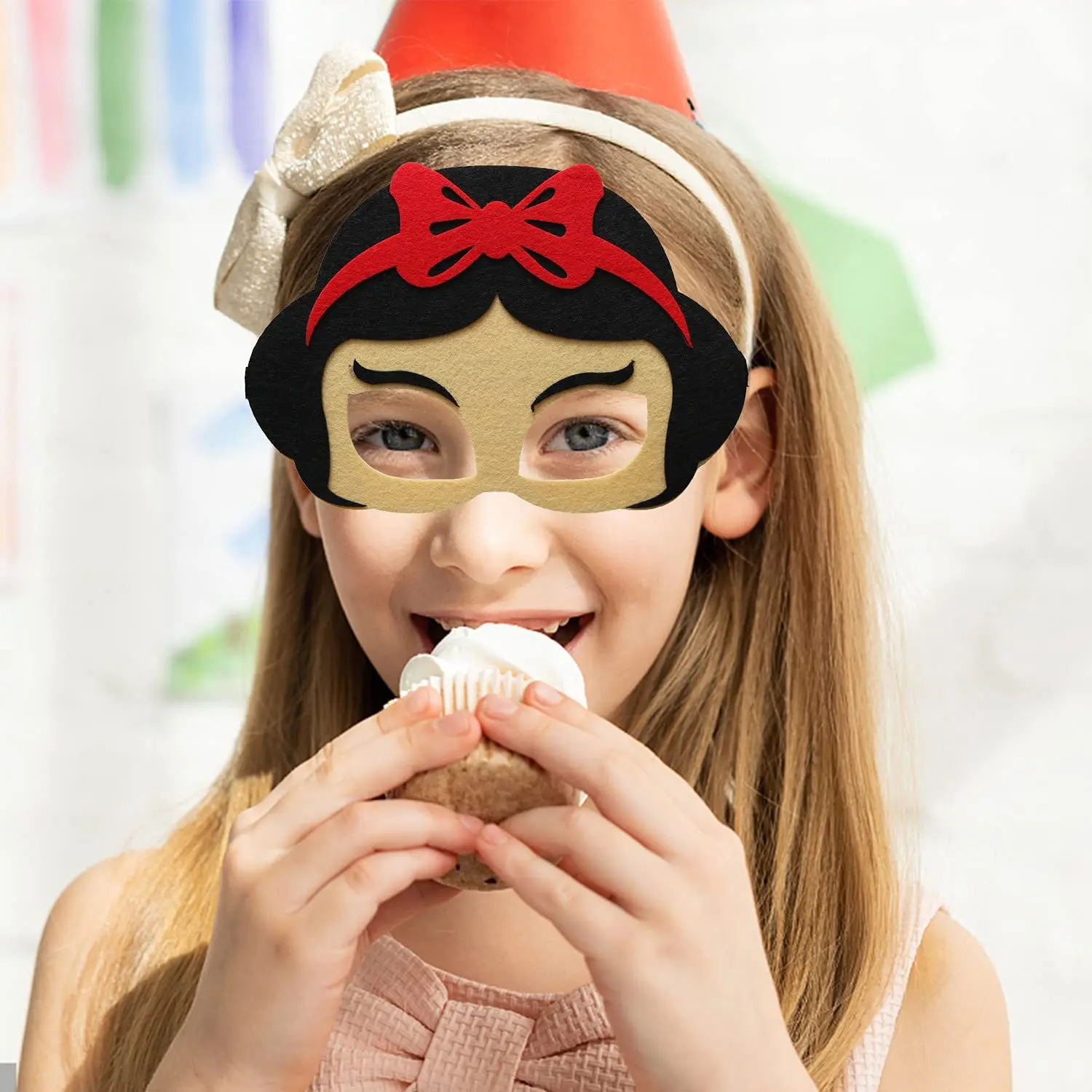 مستلزمات فستان للأطفال ، هدية حفلة عيد ميلاد ، ملابس ديكور ، قناع أميرة ، لعب الأدوار ، لعب الأدوار