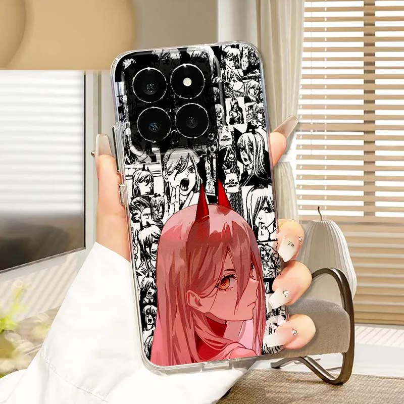 

Chainsaw Man Cool Comic Art For Xiaomi 14T 13T 13 12T 12 12S 11T 11 11i 10 10T Ultra Pro Lite Translucent Phone Case