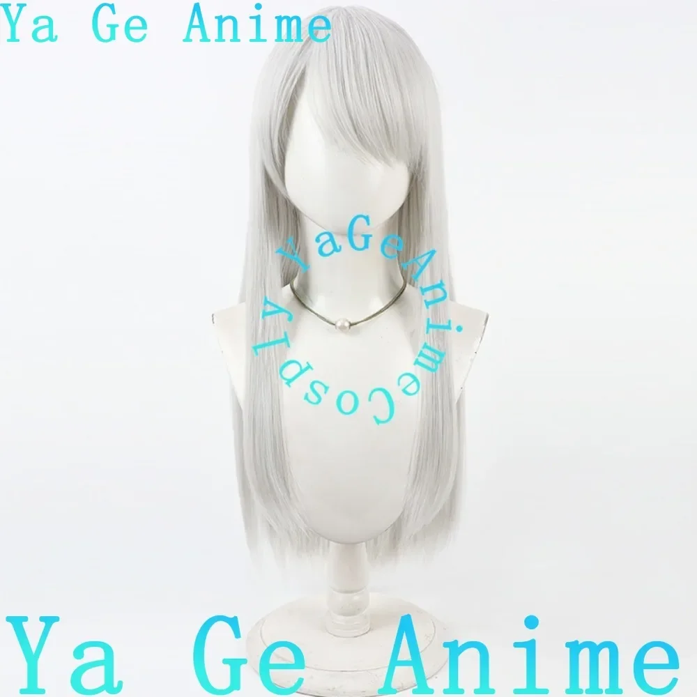 Arknights FrostNova Cosplay Wigs Silver White Long Hair Realistic Scalp Synthetic Heat Resistant Fiber Anime Game Cospaly Wigs