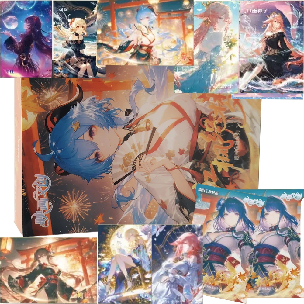 Classic Game Genshin Impact Collection Color Paper Card Deeply Loved By Fans Characters Cartoon Creative Cards Boys Girls Gifts