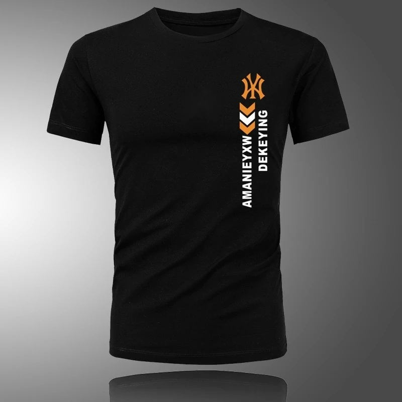 

2025 летние новые высококачественные мужские и женские футболки, свободные хлопковые топы с короткими рукавами для занятий спортом на открытом воздухе 0721 15