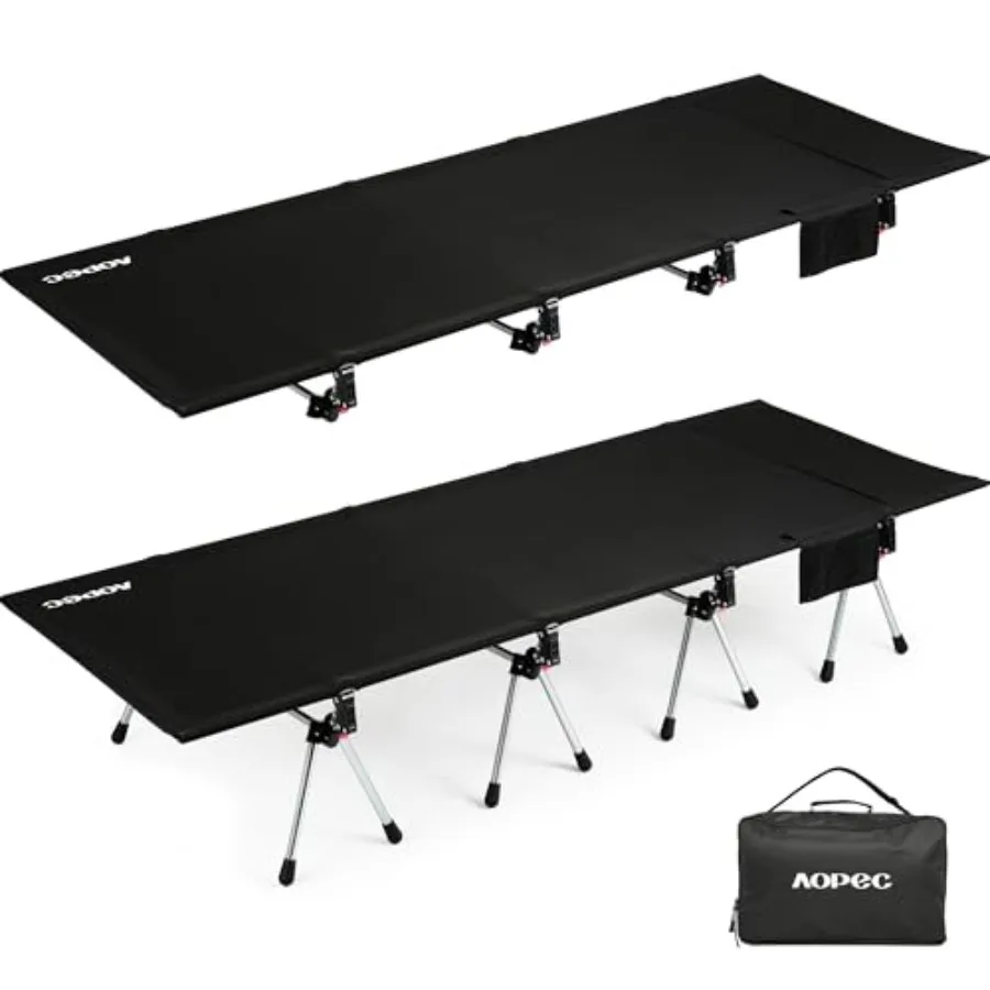 

Раскладная кровать для кемпинга 87 дюймов, усиленная, выдерживает до 400 фунтов, регулируемая высота, с удлинителями ножек, легкая алюминиевая рама, портативная складная кровать