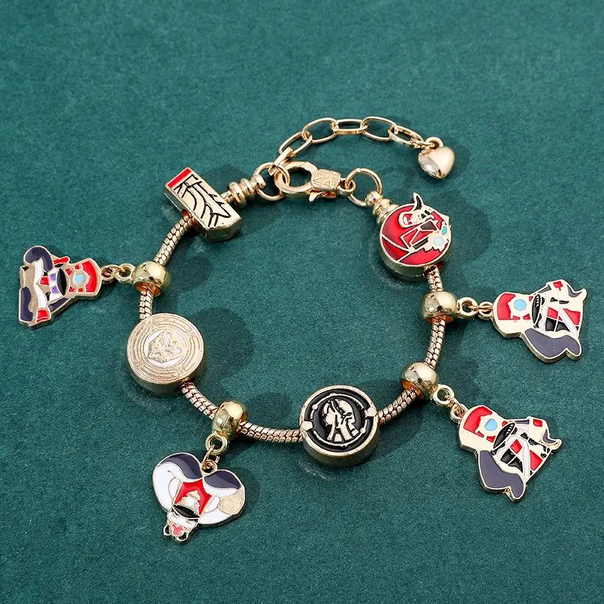 Game Honkai Star Rail Charm Bracelet Character Pamu Metal Beads Chain Bangle Adjustable Personality Metal Jewelry Accessories