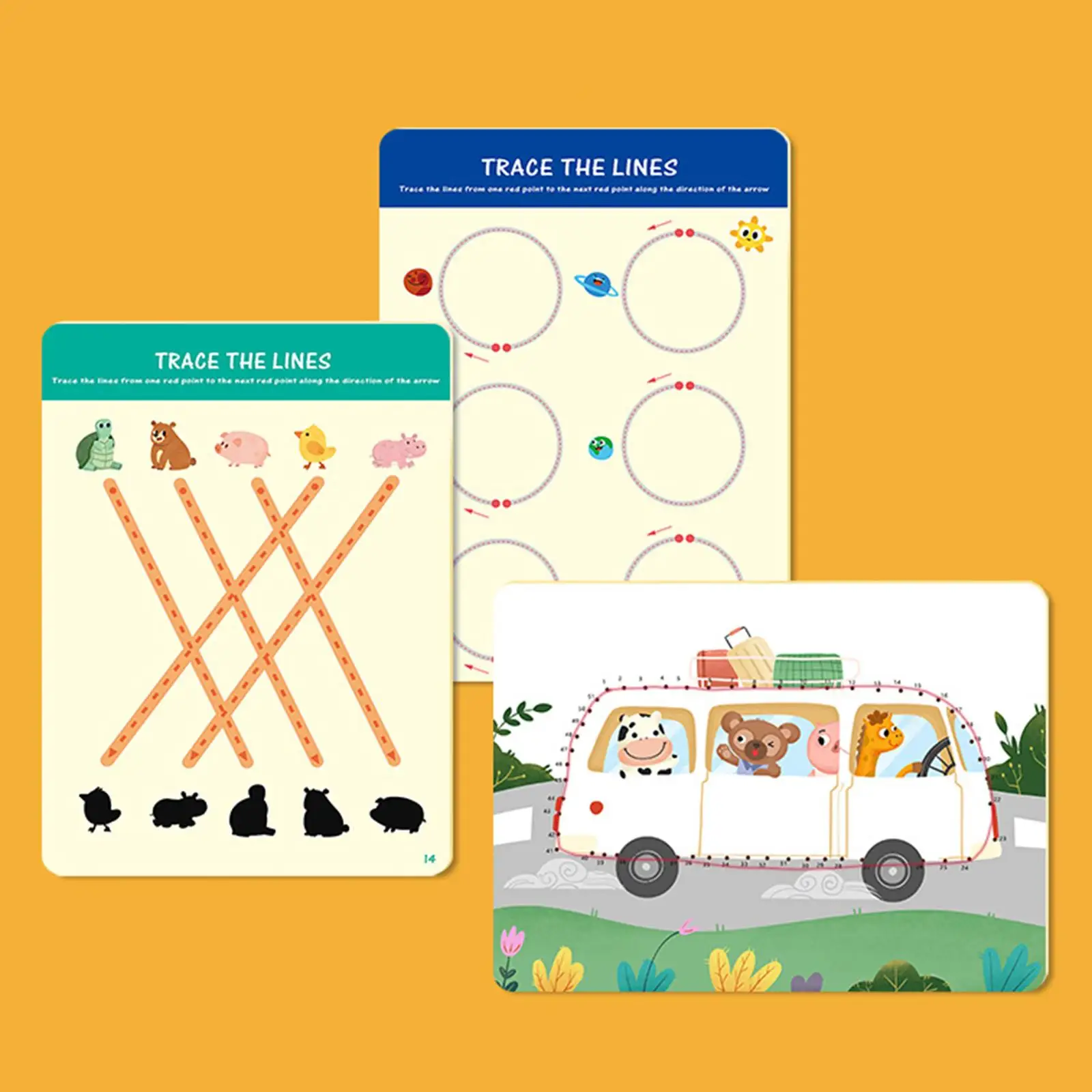 

Montessori Drawing Card Art Scribble with 2 Art Pen Develop Learning Toy